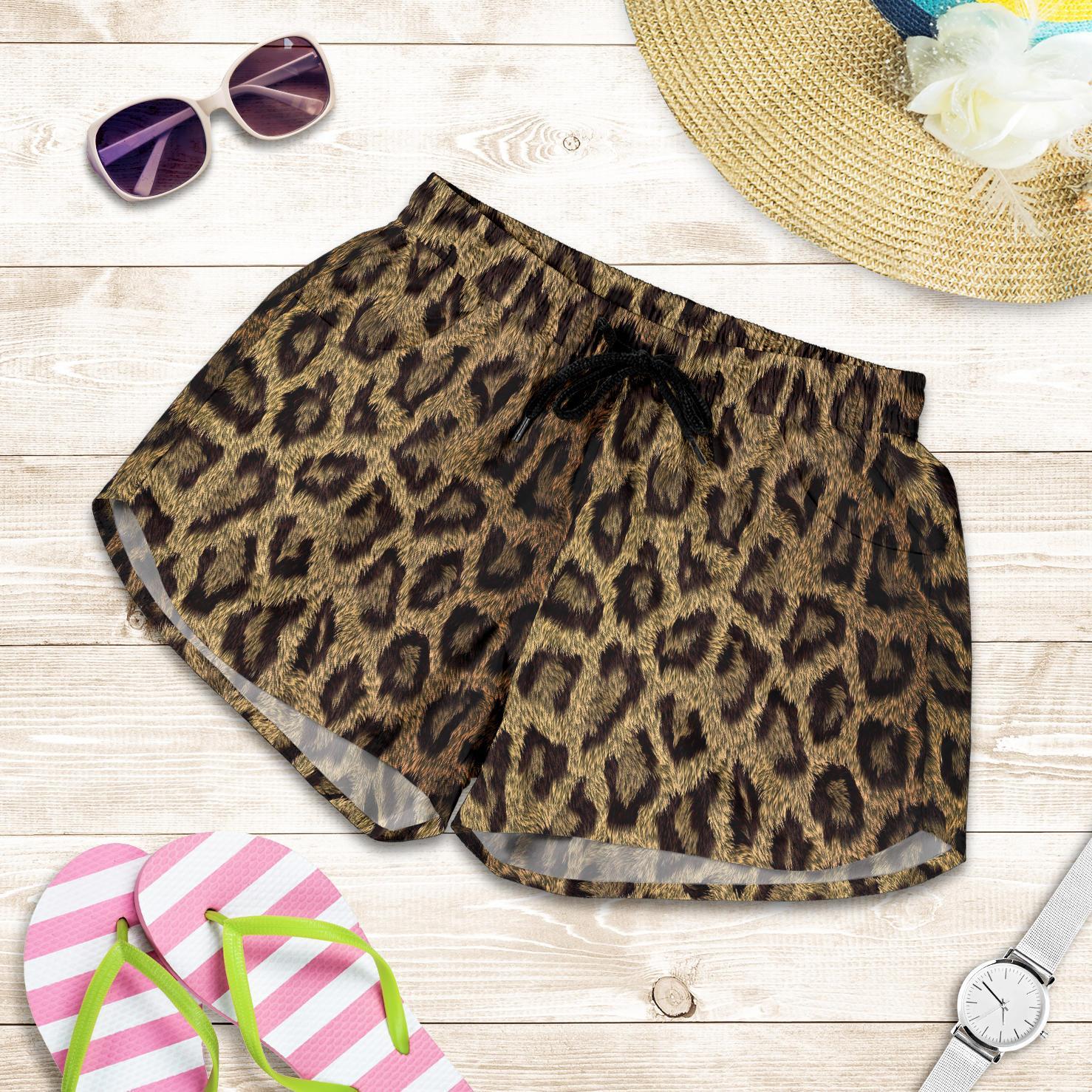Cheetah Leopard Pattern Print Women's Shorts-grizzshop