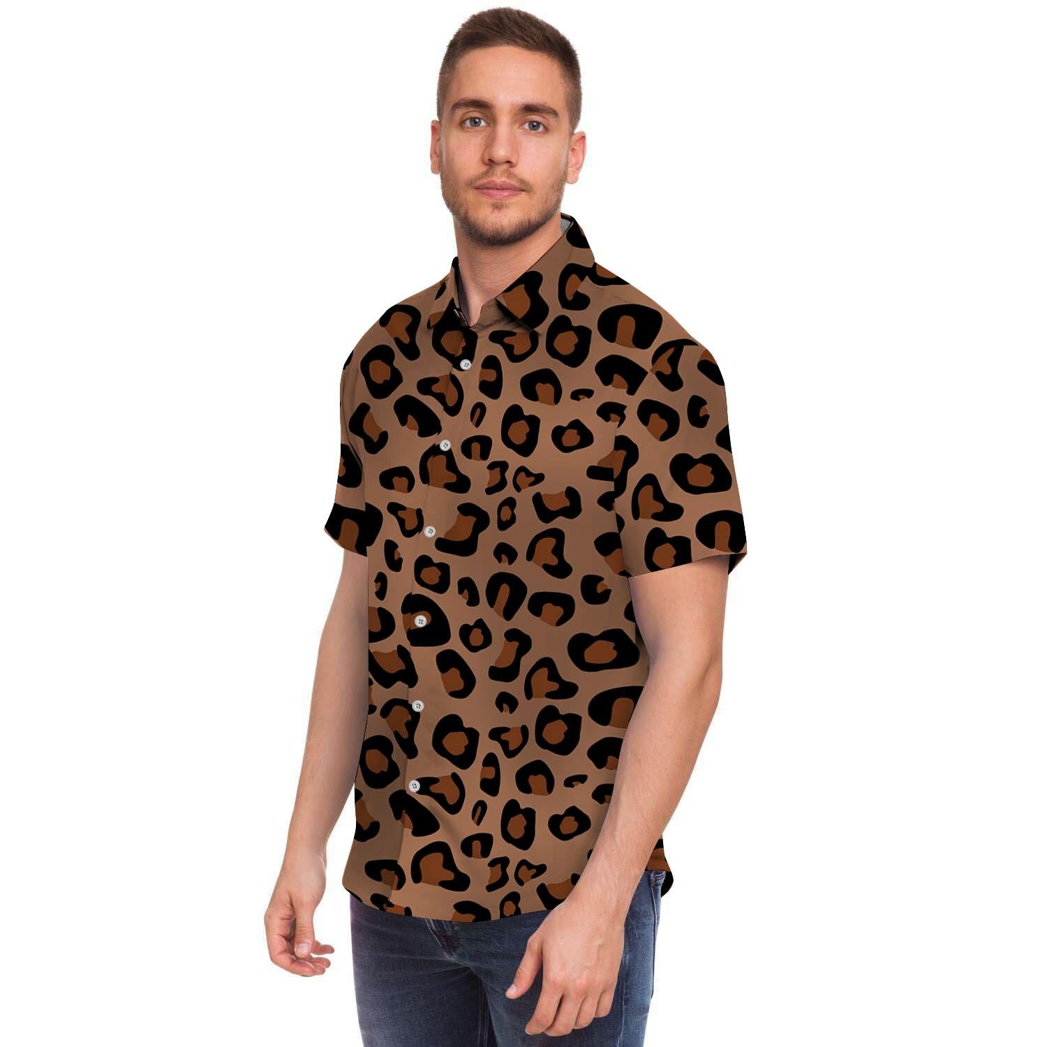 Cheetah Men's Short Sleeve Shirt-grizzshop