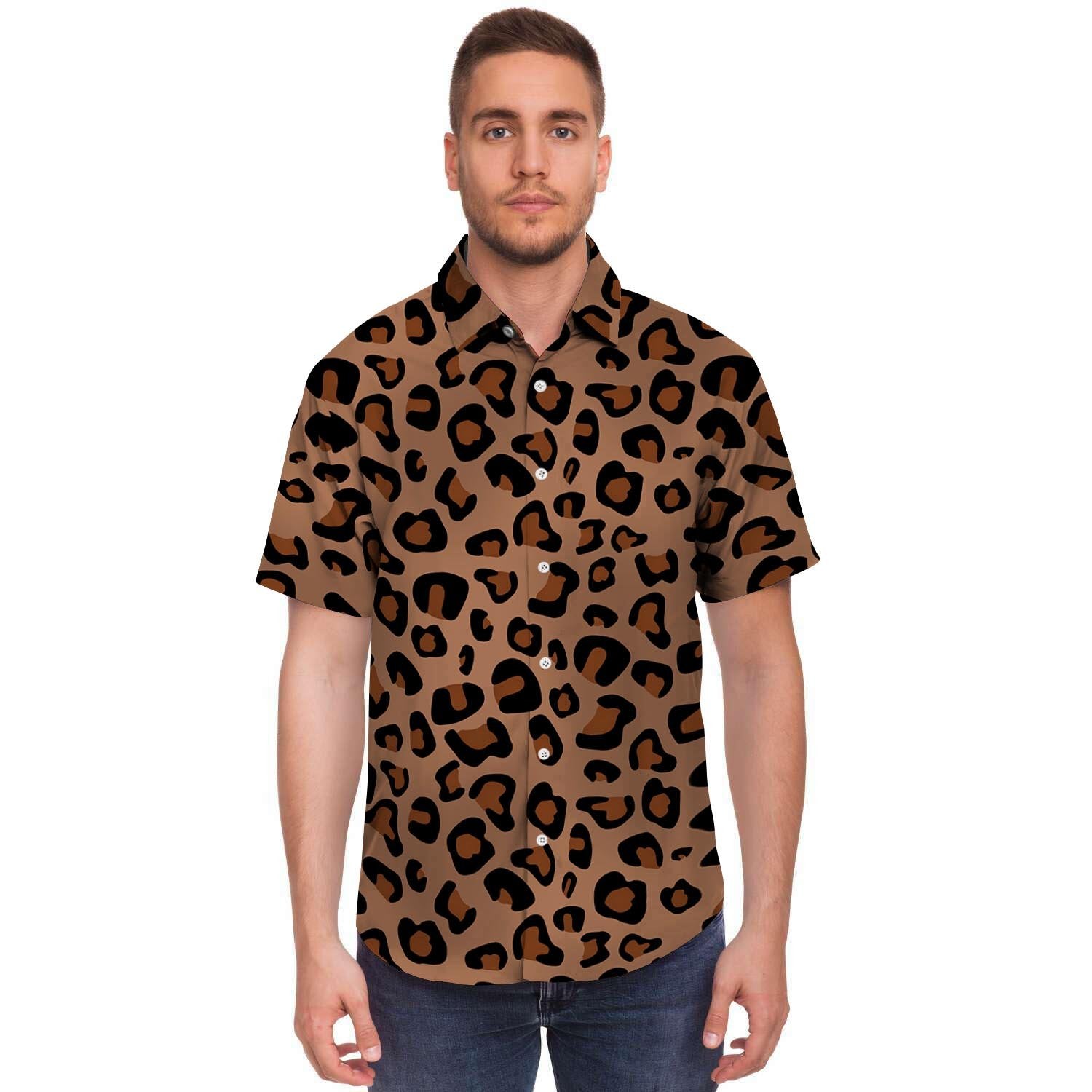 Cheetah Men's Short Sleeve Shirt-grizzshop