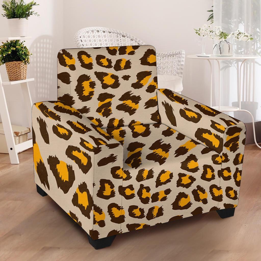 Cheetah Print Armchair Cover-grizzshop