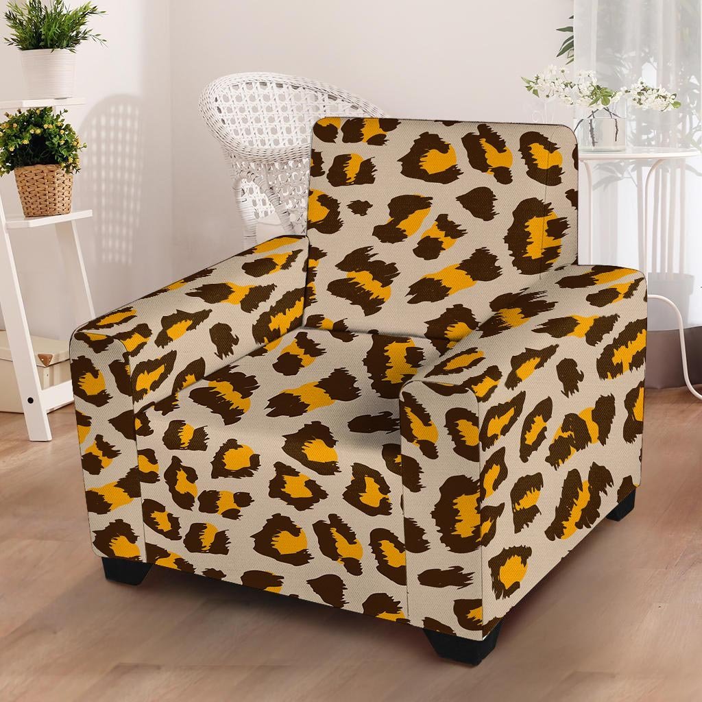 Cheetah Print Armchair Cover-grizzshop