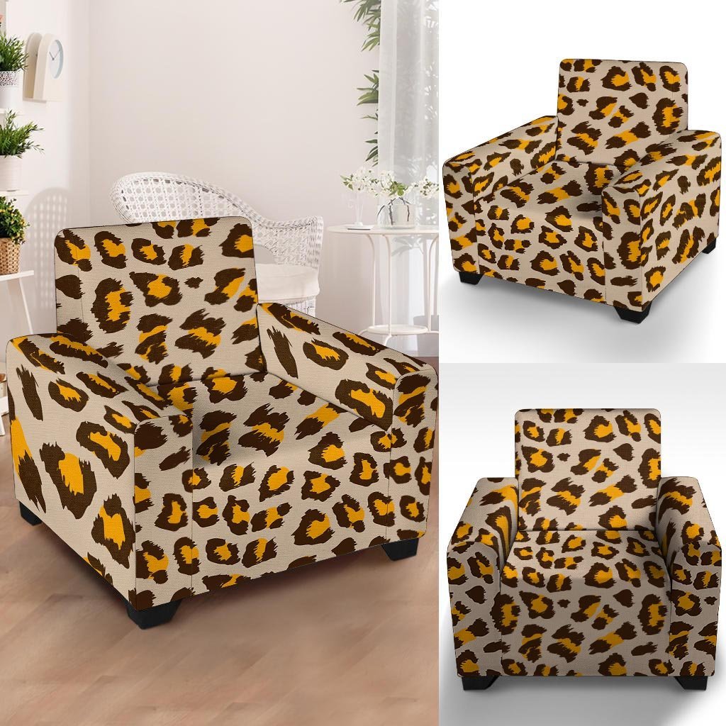 Cheetah Print Armchair Cover-grizzshop