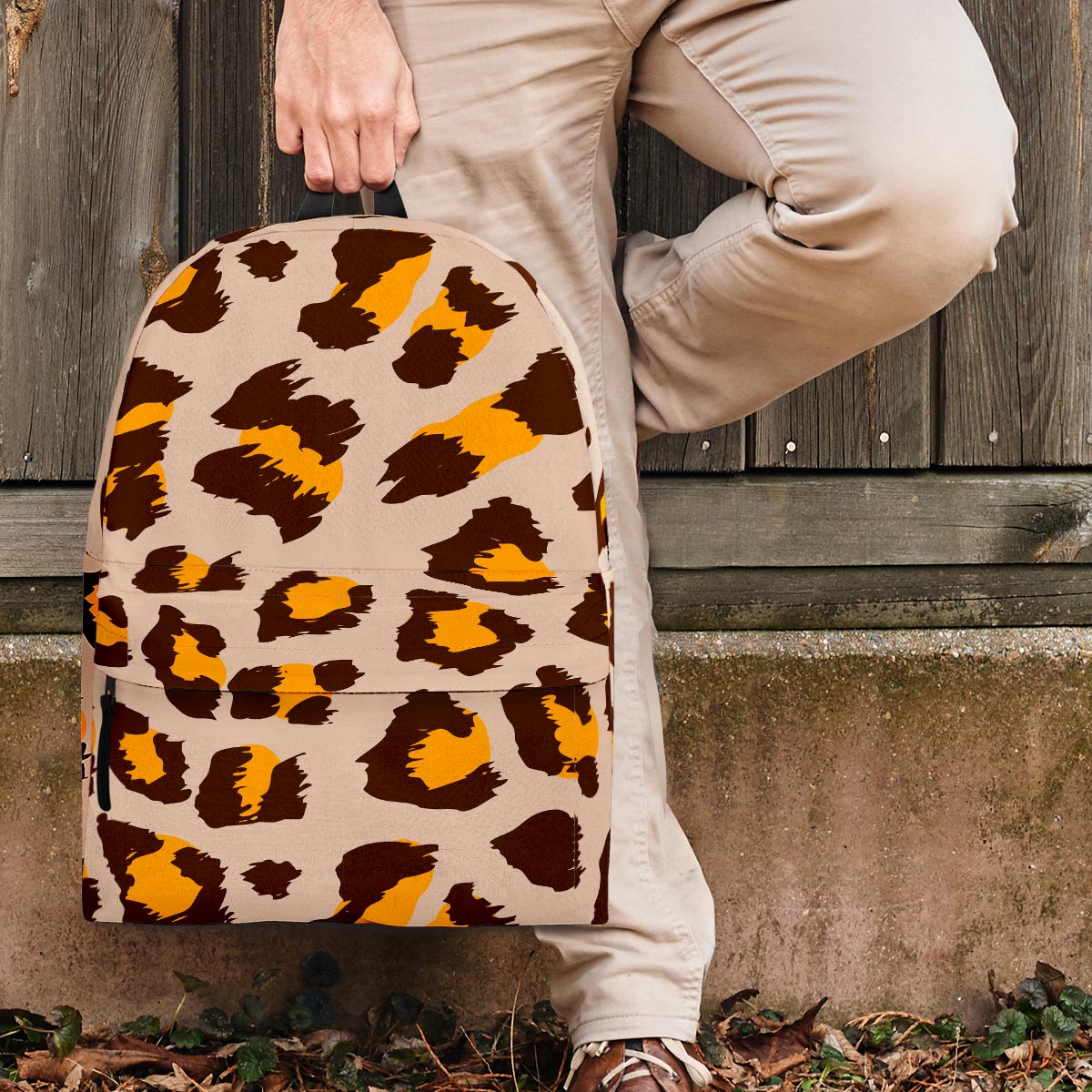 Cheetah Print Backpack-grizzshop