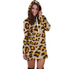 Cheetah Print Hoodie Dress-grizzshop