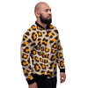 Cheetah Print Men's Bomber Jacket-grizzshop