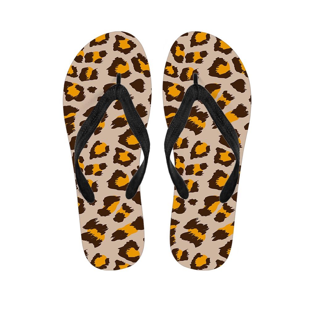 Cheetah Print Men's Flip Flops-grizzshop