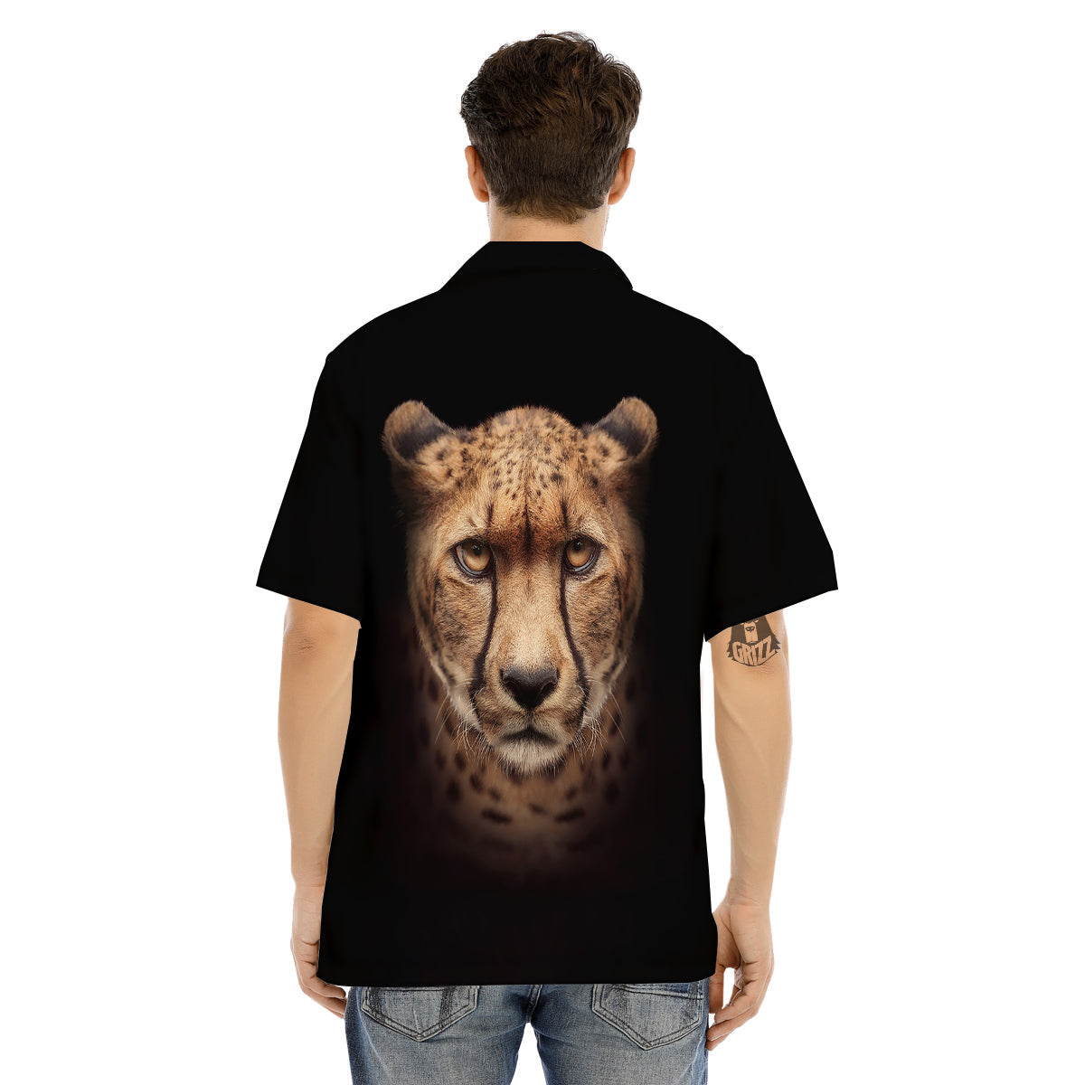Cheetah Print Men's Hawaiian Shirt-grizzshop