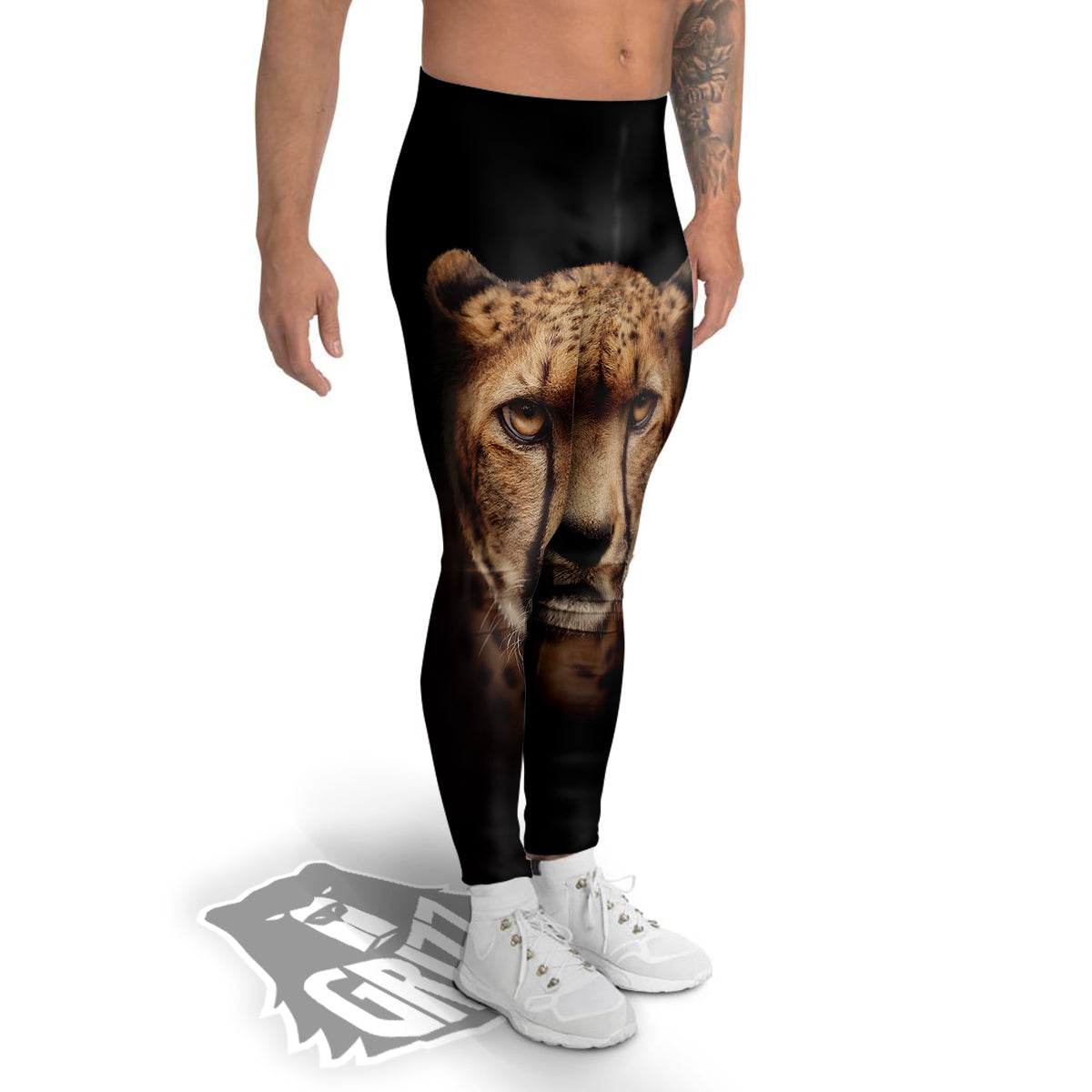 Cheetah Print Men's Leggings-grizzshop