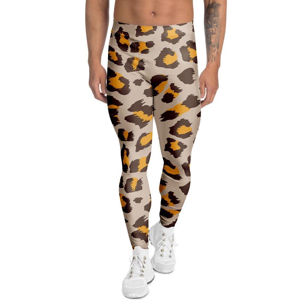 Cheetah Print Men's Leggings-grizzshop