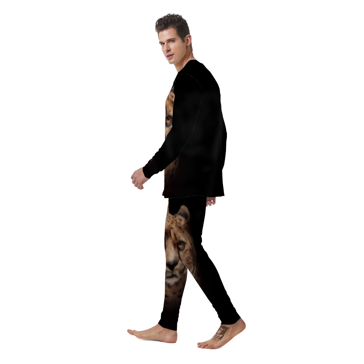 Cheetah Print Men's Pajamas-grizzshop