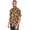 Cheetah Print Men's Short Sleeve Shirt-grizzshop