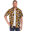 Cheetah Print Men's Short Sleeve Shirt-grizzshop