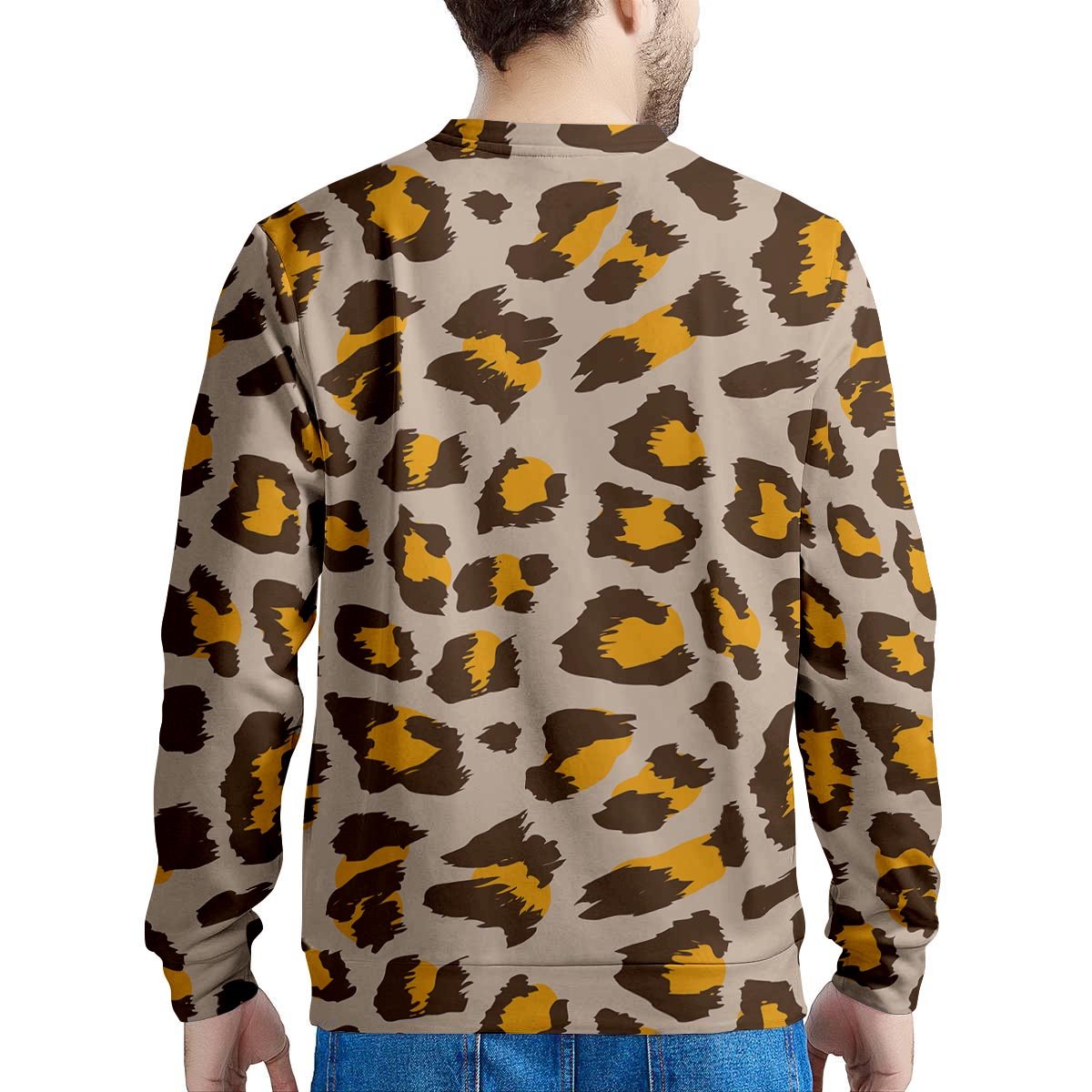 Cheetah Print Men's Sweatshirt-grizzshop