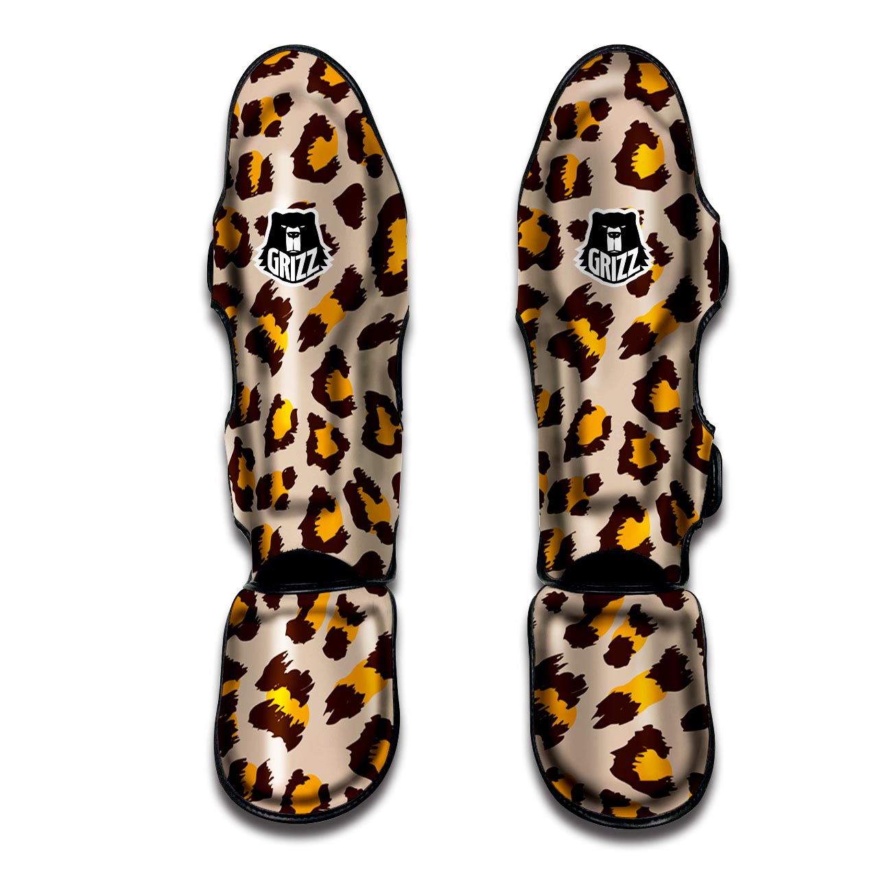 Cheetah Print Muay Thai Shin Guard-grizzshop