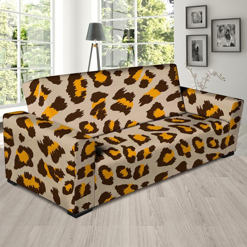 Cheetah Print Sofa Cover-grizzshop