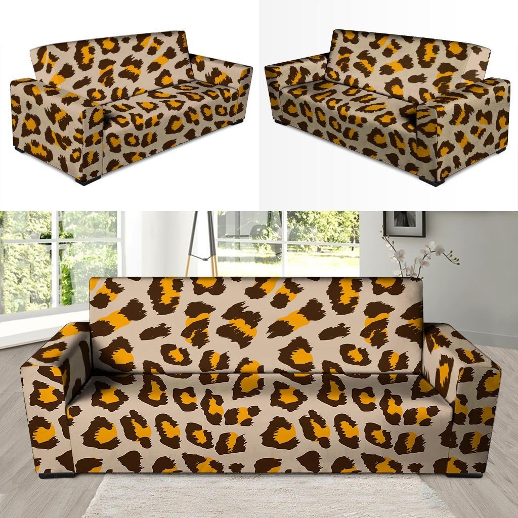 Cheetah Print Sofa Cover-grizzshop