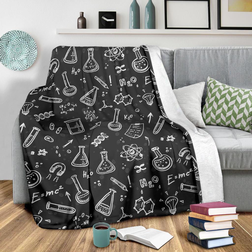 Chemistry Science Pattern Print Blanket-grizzshop