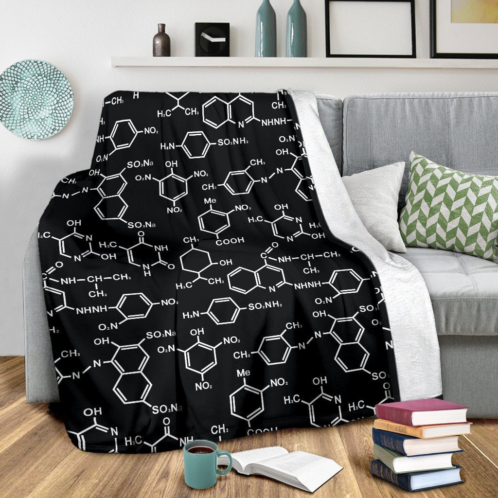 Chemistry Science Pattern Print Blanket-grizzshop