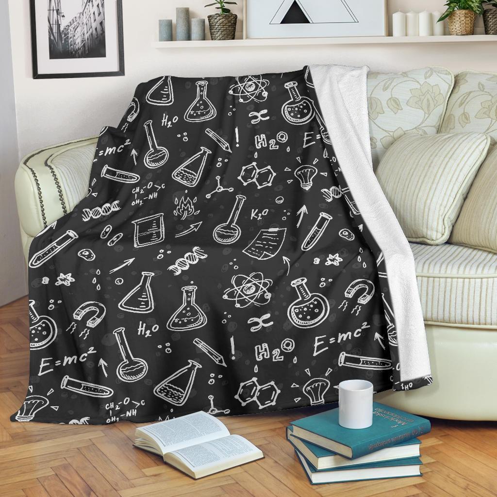 Chemistry Science Pattern Print Blanket-grizzshop