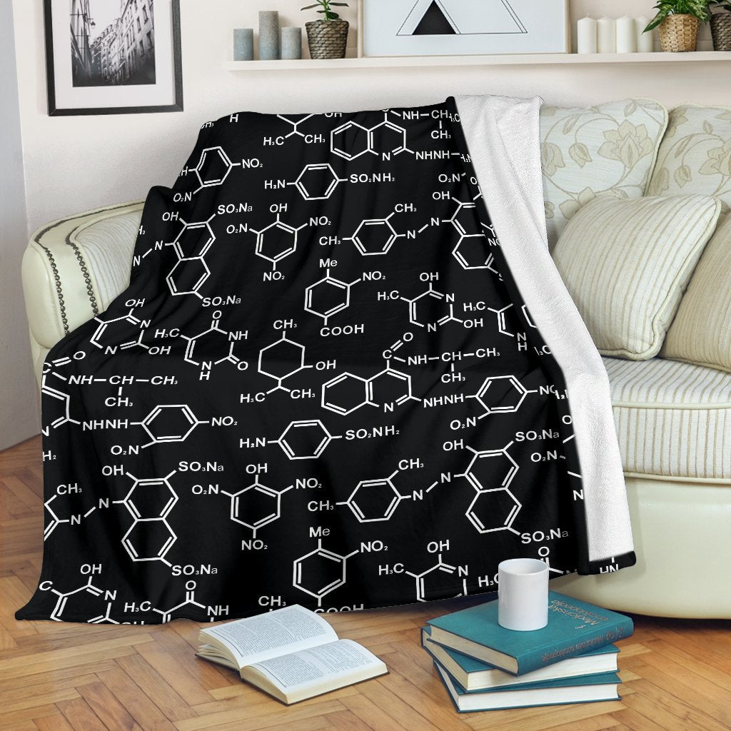 Chemistry Science Pattern Print Blanket-grizzshop