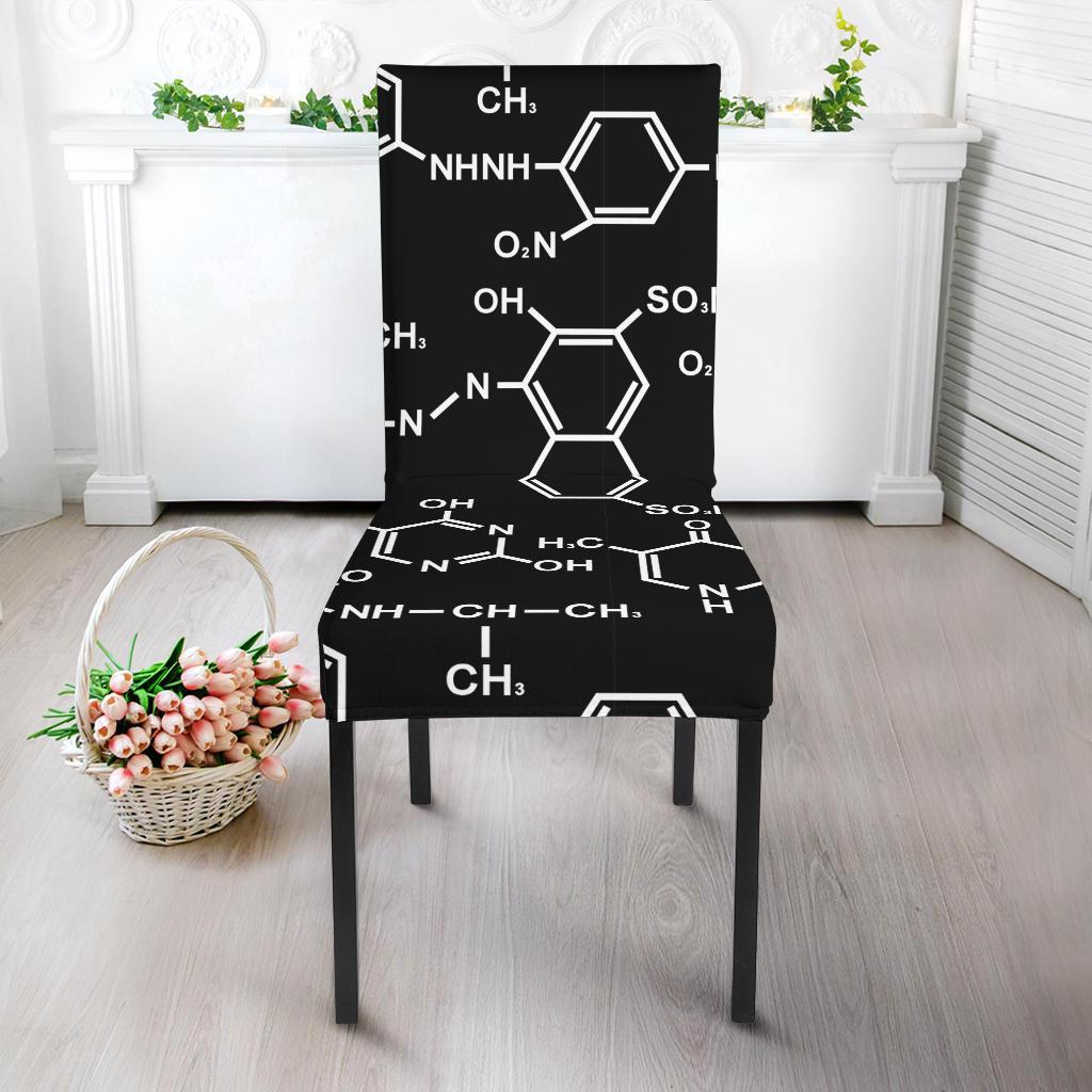 Chemistry Science Pattern Print Chair Cover-grizzshop