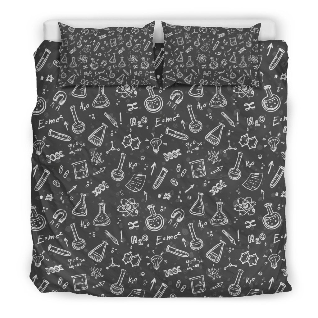 Chemistry Science Pattern Print Duvet Cover Bedding Set-grizzshop