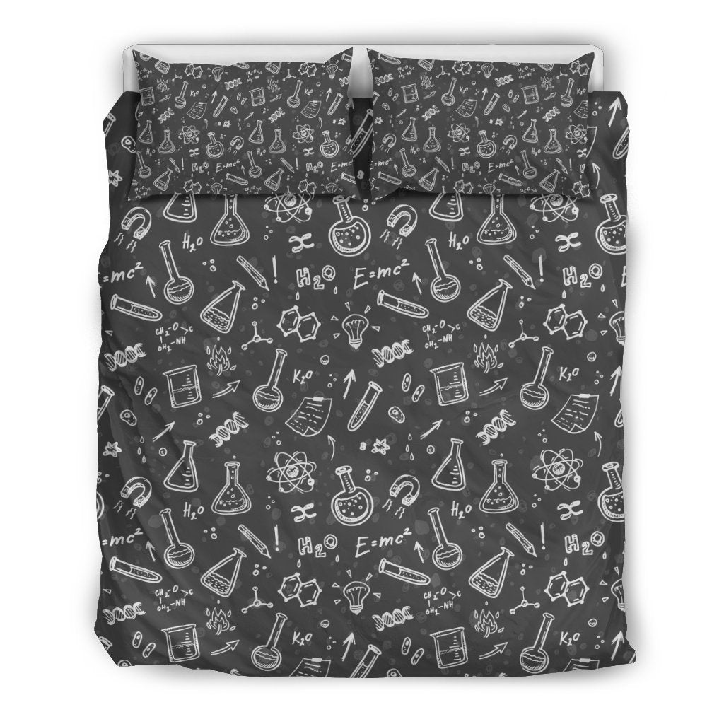 Chemistry Science Pattern Print Duvet Cover Bedding Set-grizzshop