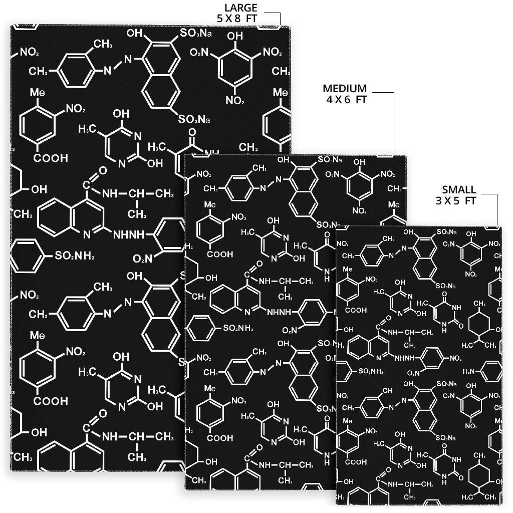 Chemistry Science Pattern Print Floor Mat-grizzshop