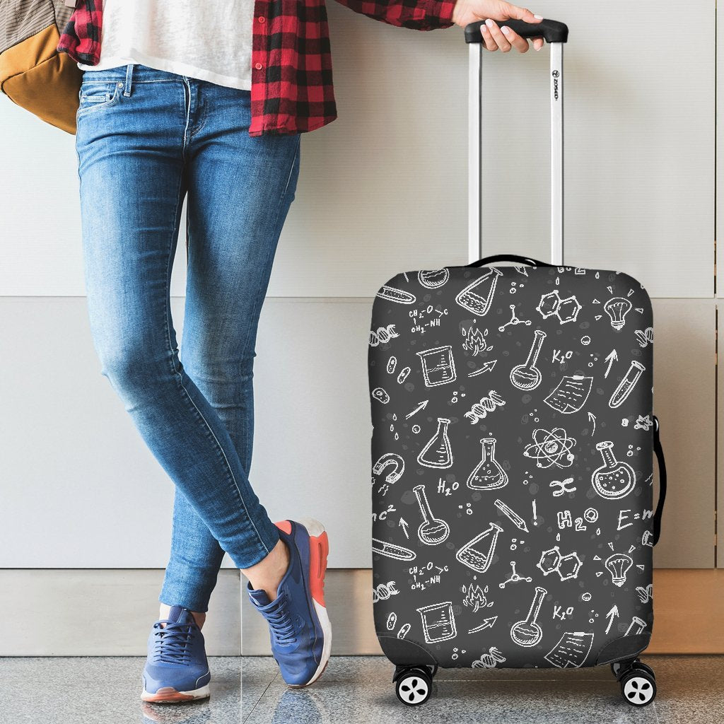 Chemistry Science Pattern Print Luggage Cover Protector-grizzshop