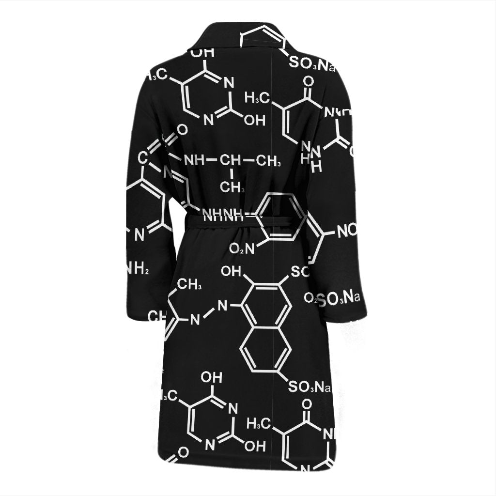 Chemistry Science Pattern Print Men Long Robe-grizzshop