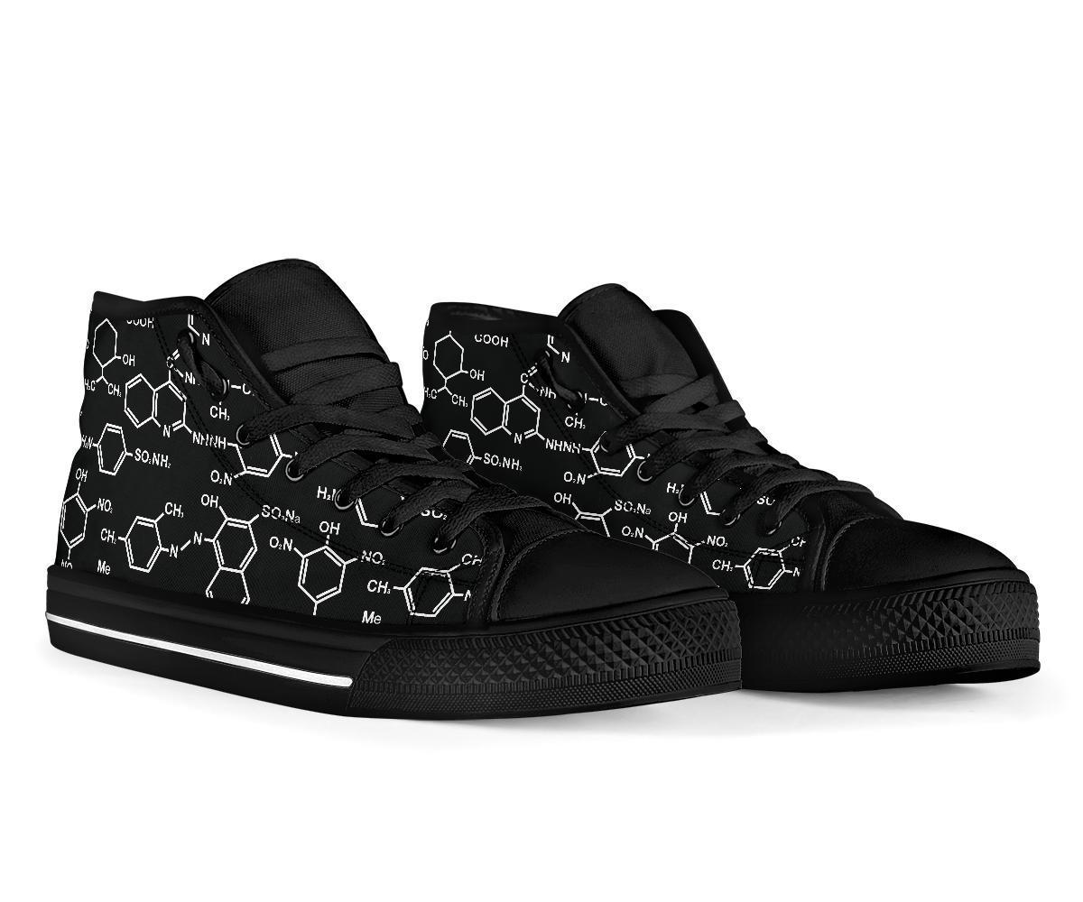 Chemistry Science Pattern Print Men Women's High Top Shoes-grizzshop