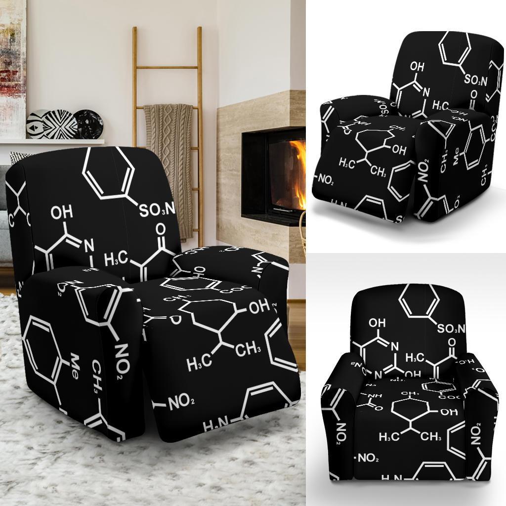 Chemistry Science Pattern Print Recliner Cover-grizzshop