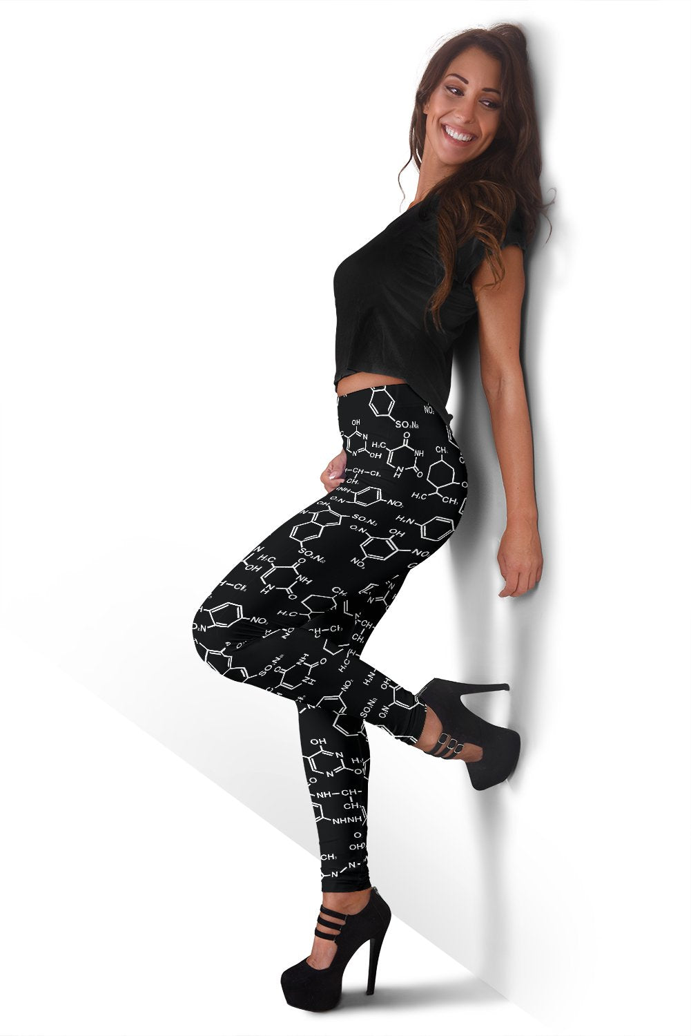 Chemistry Science Pattern Print Women Leggings-grizzshop