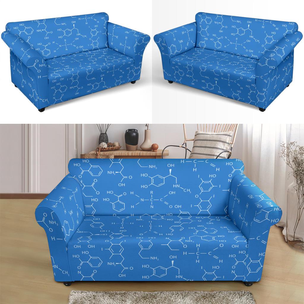 Chemistry Science Print Pattern Loveseat Cover-grizzshop