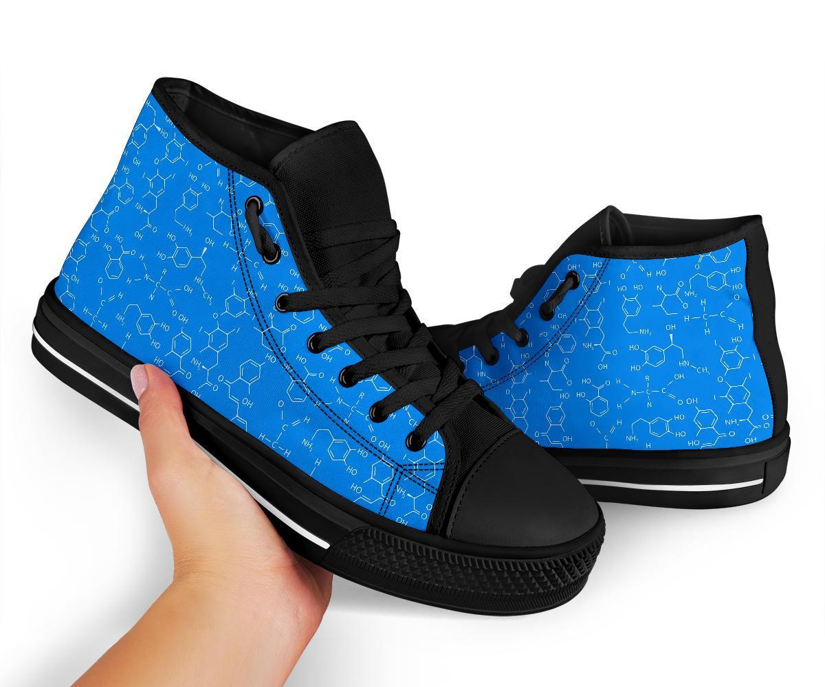 Chemistry Science Print Pattern Men Women's High Top Shoes-grizzshop