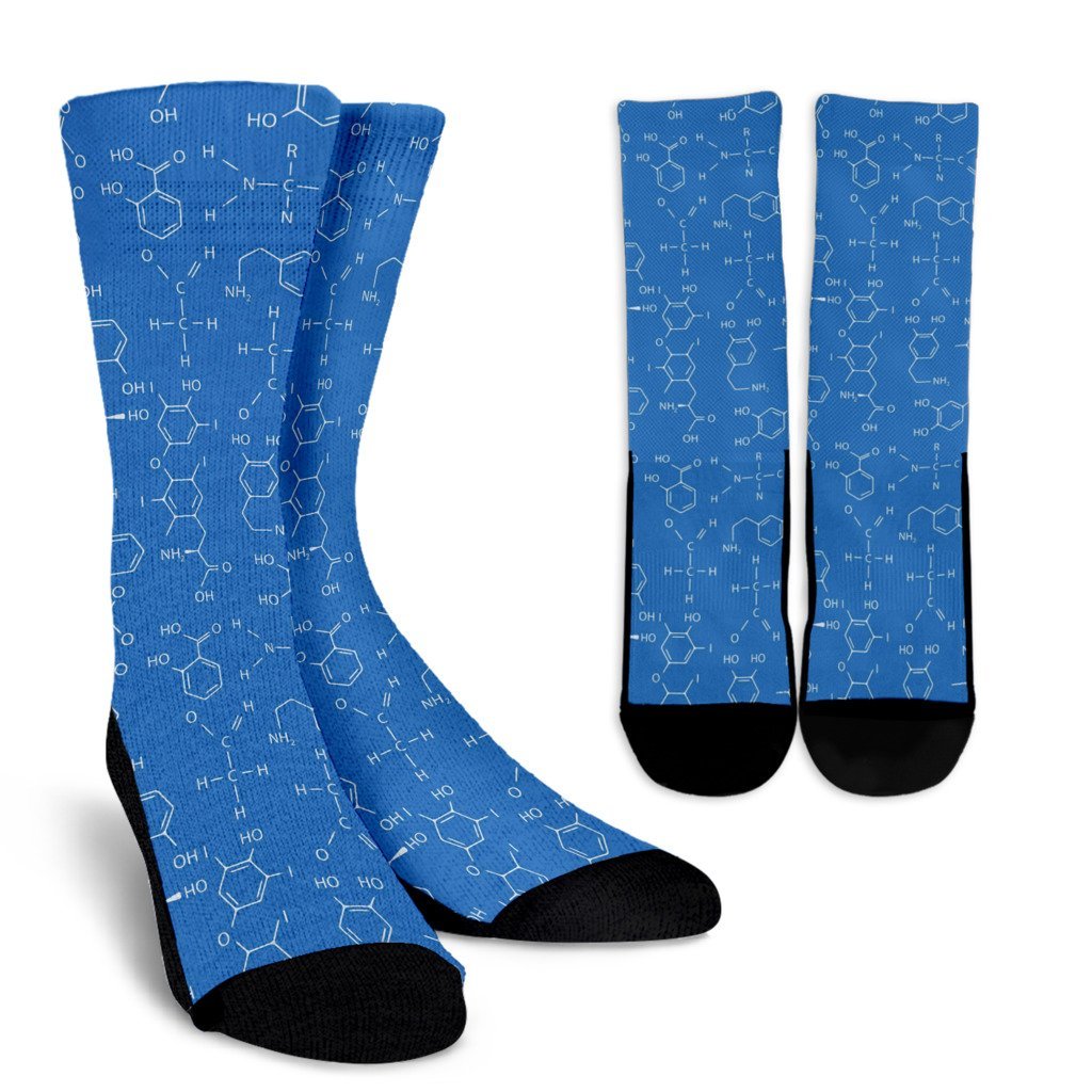 Chemistry Science Print Pattern Unisex Crew Socks-grizzshop