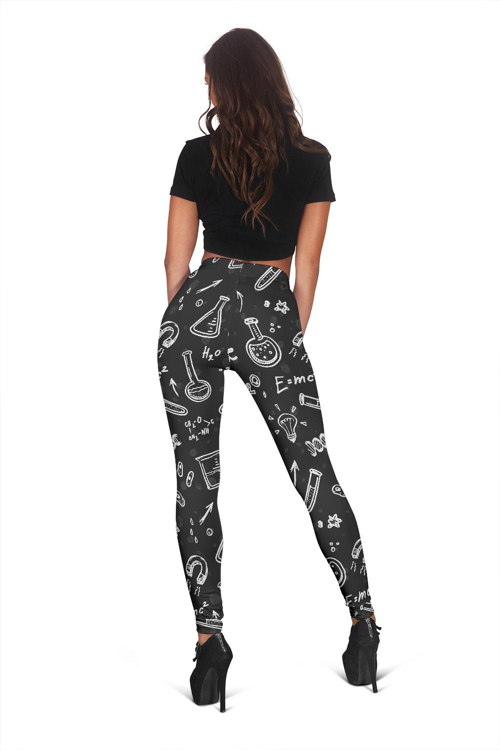 Chemistry Science Print Pattern Women Leggings-grizzshop