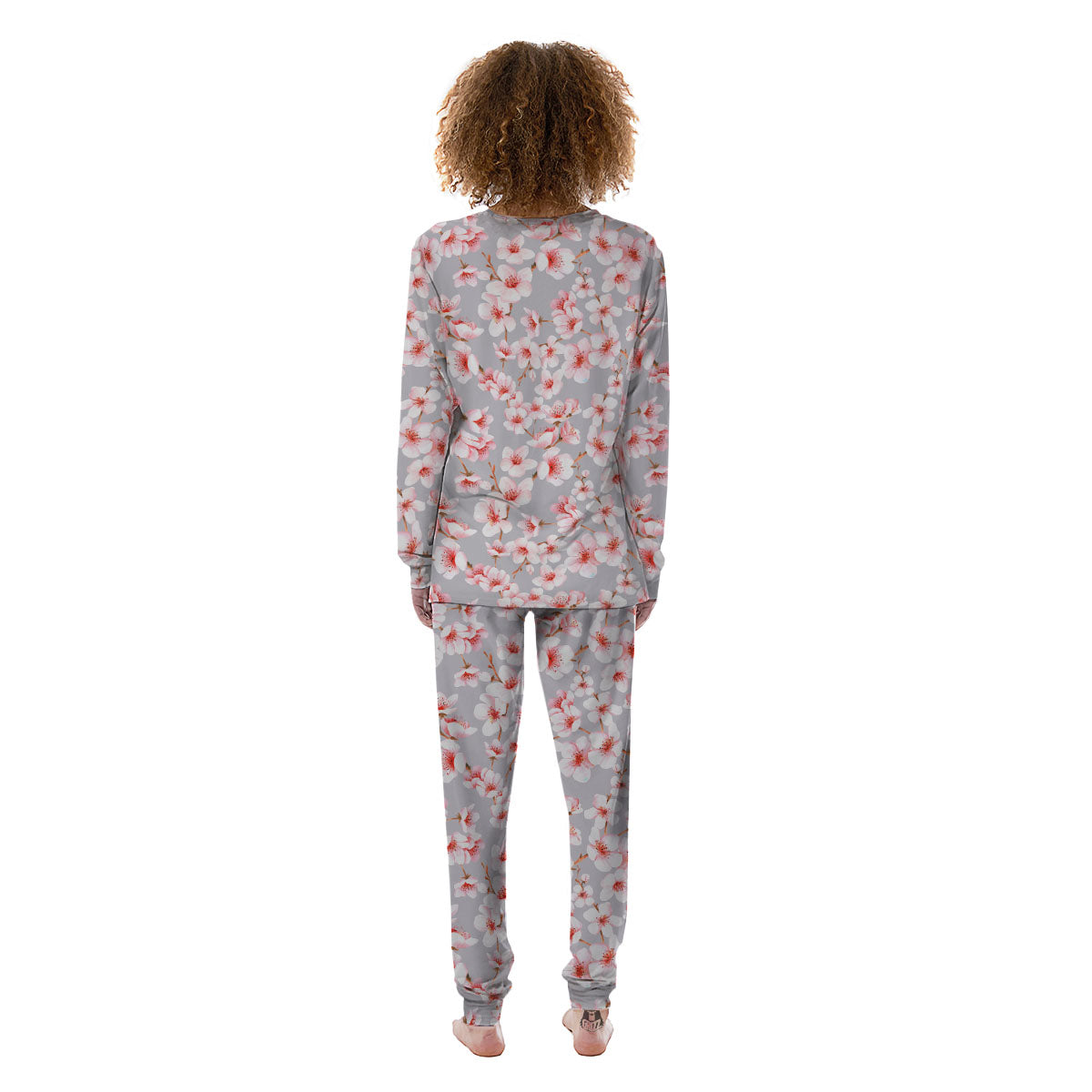 Cherry Blossom Japanese Print Pattern Women's Pajamas-grizzshop