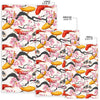 Cherry Blossom Koi Fish Pattern Print Floor Mat-grizzshop