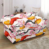 Cherry Blossom Koi Fish Pattern Print Loveseat Cover-grizzshop