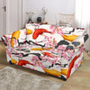 Cherry Blossom Koi Fish Pattern Print Loveseat Cover-grizzshop