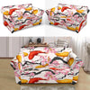 Cherry Blossom Koi Fish Pattern Print Loveseat Cover-grizzshop