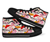 Cherry Blossom Koi Fish Pattern Print Men Women's High Top Shoes-grizzshop