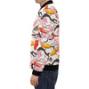 Cherry Blossom Koi Fish Pattern Print Men's Bomber Jacket-grizzshop