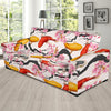 Cherry Blossom Koi Fish Pattern Print Sofa Covers-grizzshop