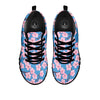 Cherry Blossom Pink Print Pattern Black Sneaker-grizzshop