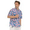 Cherry Blossom Pink Print Pattern Men's Short Sleeve Shirts-grizzshop