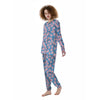 Cherry Blossom Pink Print Pattern Women's Pajamas-grizzshop