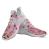 Cherry Blossom Pink Print White Athletic Shoes-grizzshop