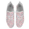 Cherry Blossom Pink Sakura Print Pattern White Athletic Shoes-grizzshop